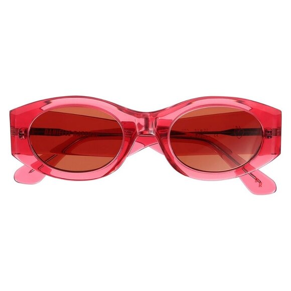 New DANIELLE RATTRAY Red Polarised Square Vine C02 Sunglasses Women - Picture 3 of 4